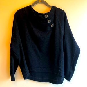 We the free black thermal knot top size medium